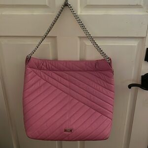 Vince Camuto Quilted Leather Bag Pehri Pink Large